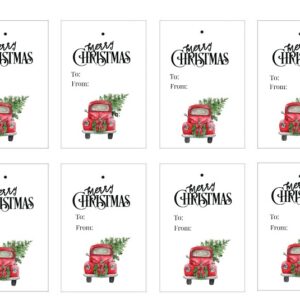 Red Truck Christmas Gift Tags