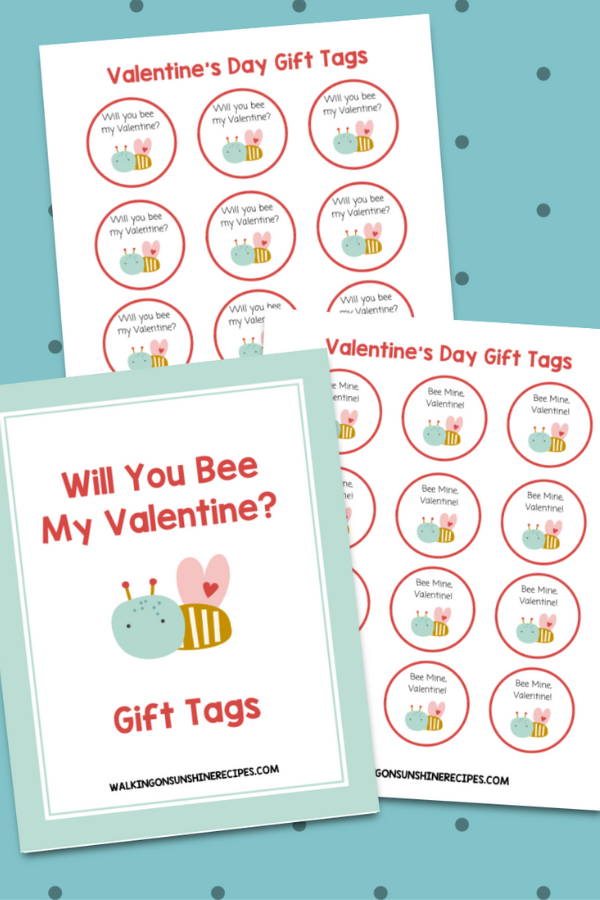 Will you BEE My Valentine Gift Tags