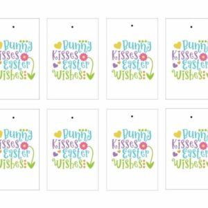 Bunny Kisses Easter Wishes Easter Gift Tags