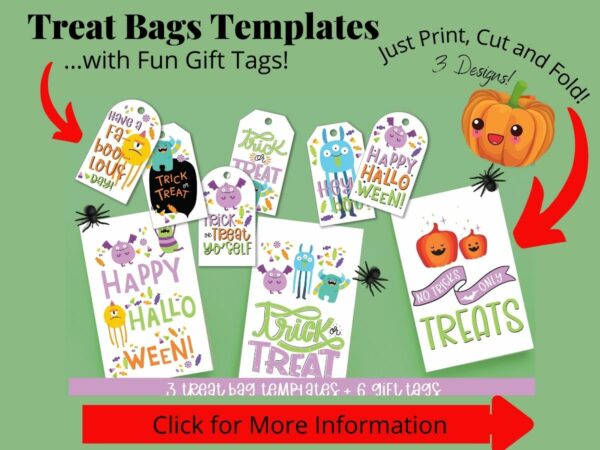 Printable Halloween Treat Bags and Tags