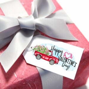 Red Truck Valentine's Day Gift Tags