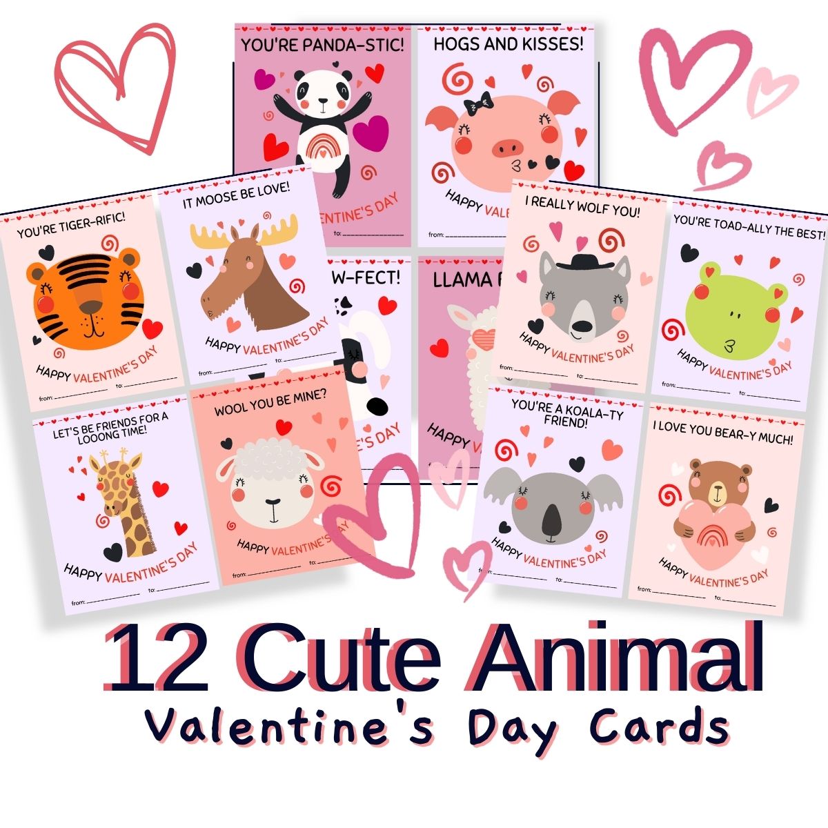 anmal valentines day cards