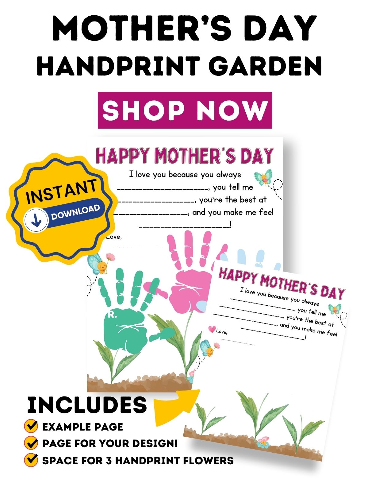 Mother's Day Handprint Garden Craft