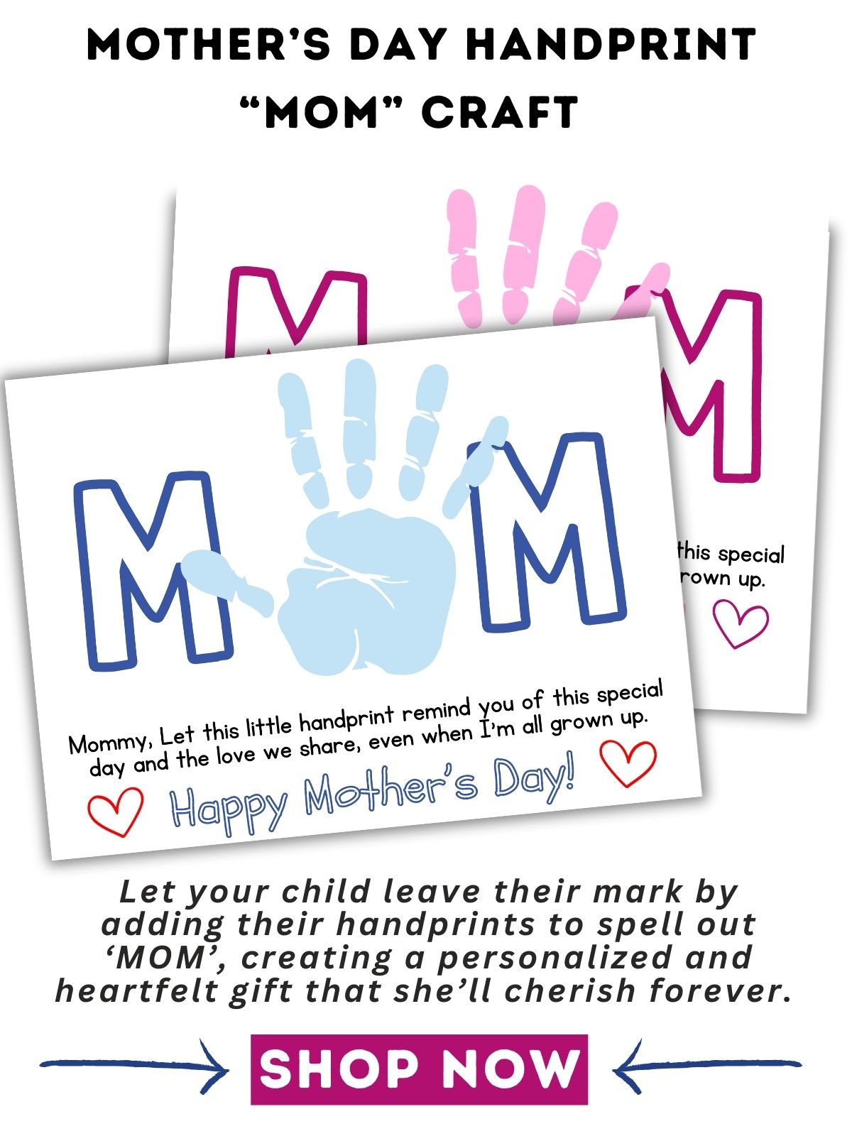 Mother's Day MOM Handprint Craft