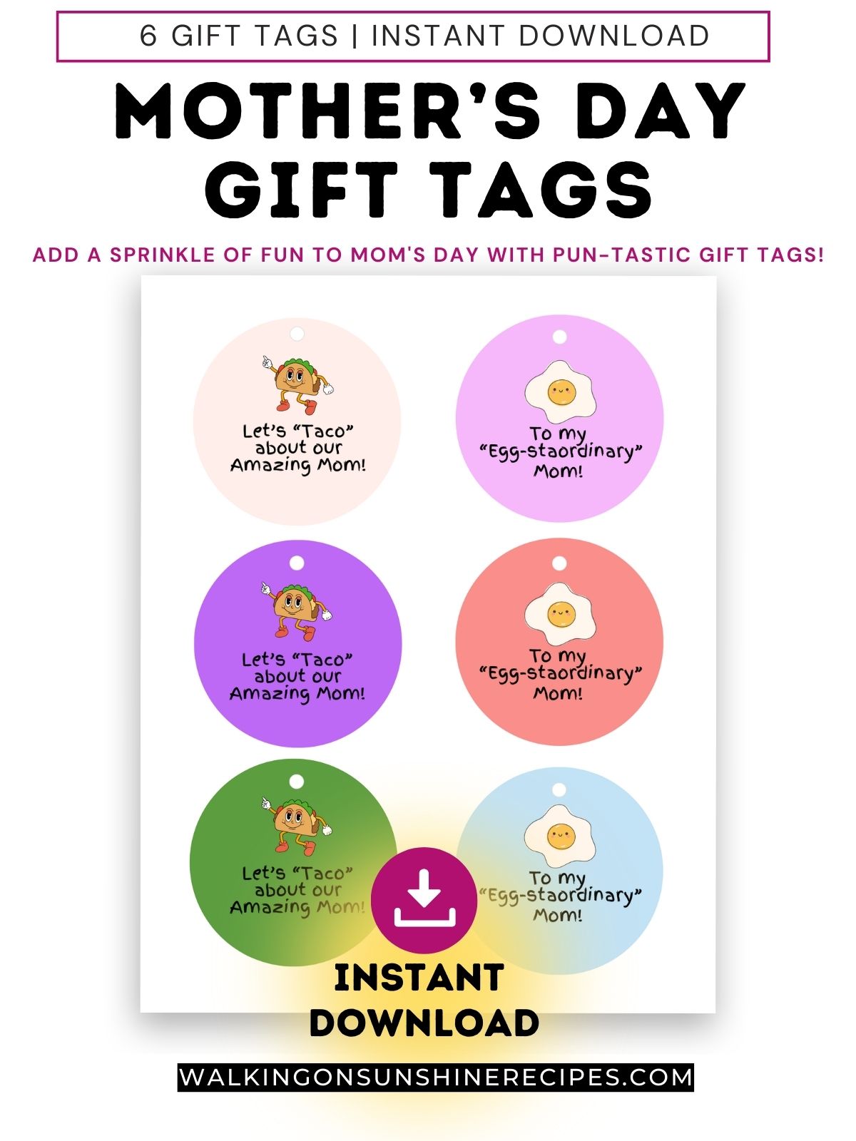 Funny Mother's Day Gift Tags