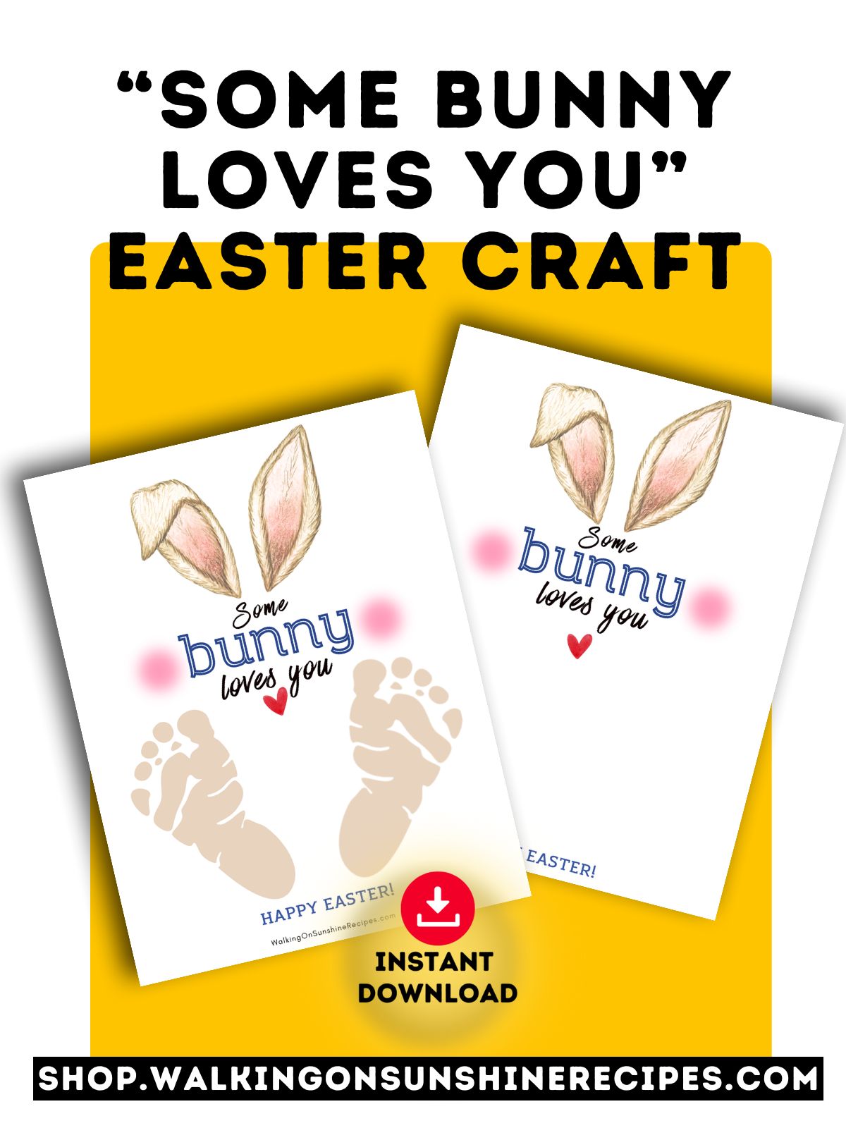 promo Easter Bunny Footprint Craft.