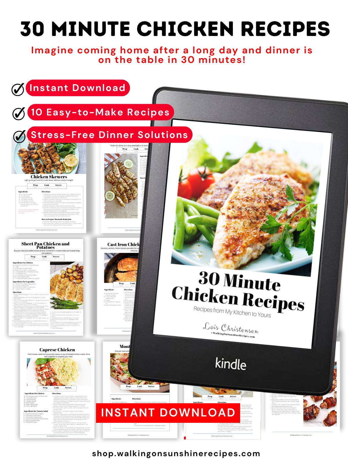 promo with Kindle chicken recipes.