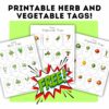 printable herb and vegetable tags free.