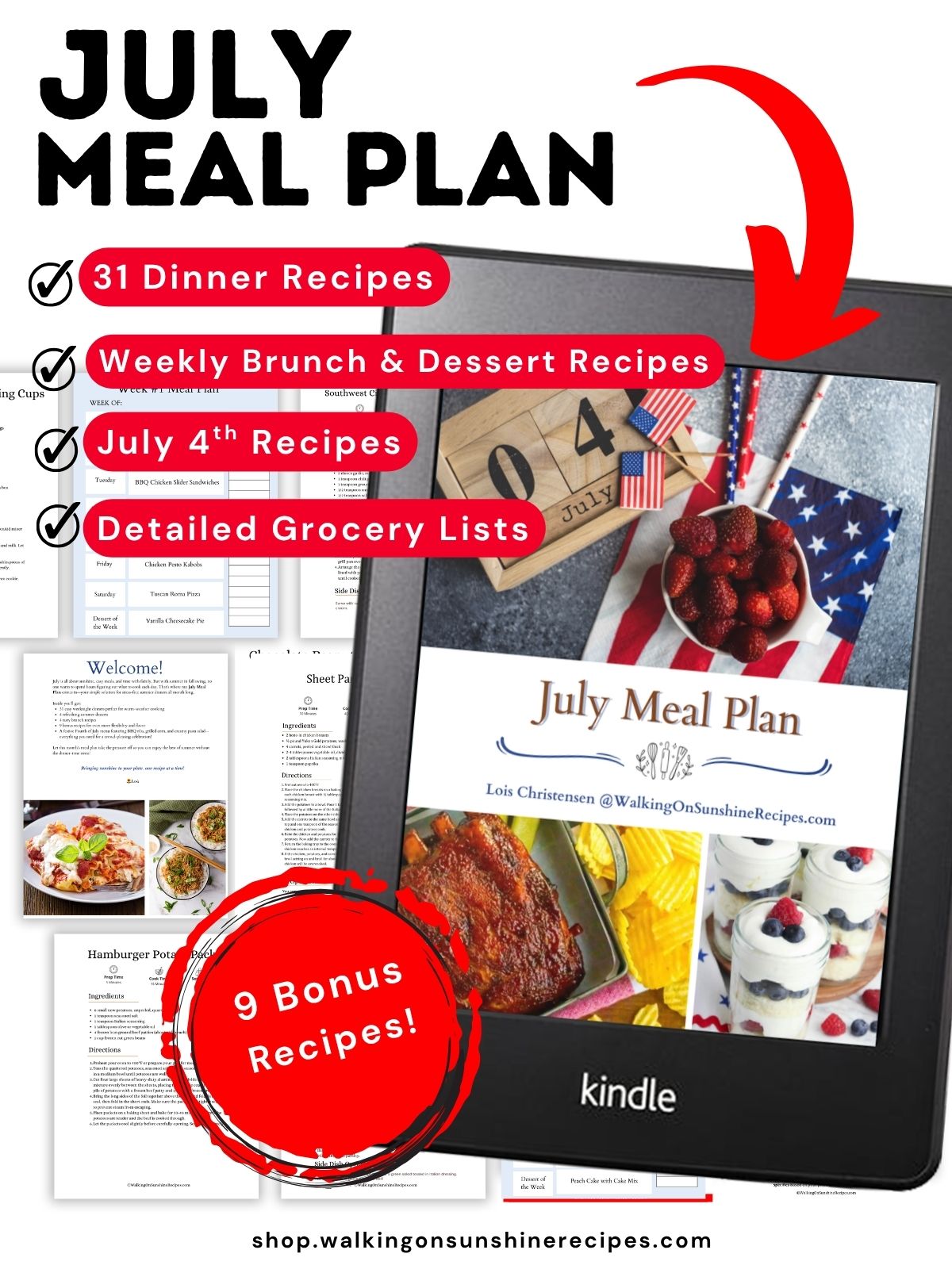Full July Meal Plan promo.