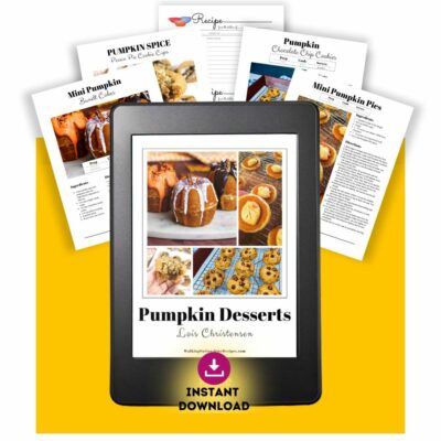 Kindle photo of pumpkin desserts ebook featured photo.