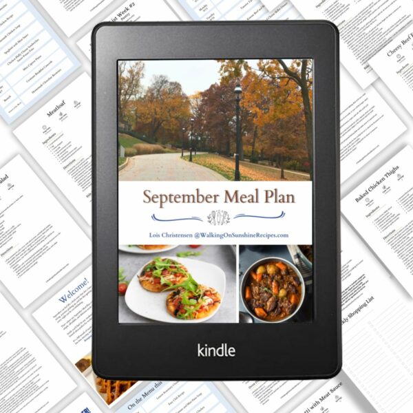 featured photo of tablet with sample pages of meal plan.