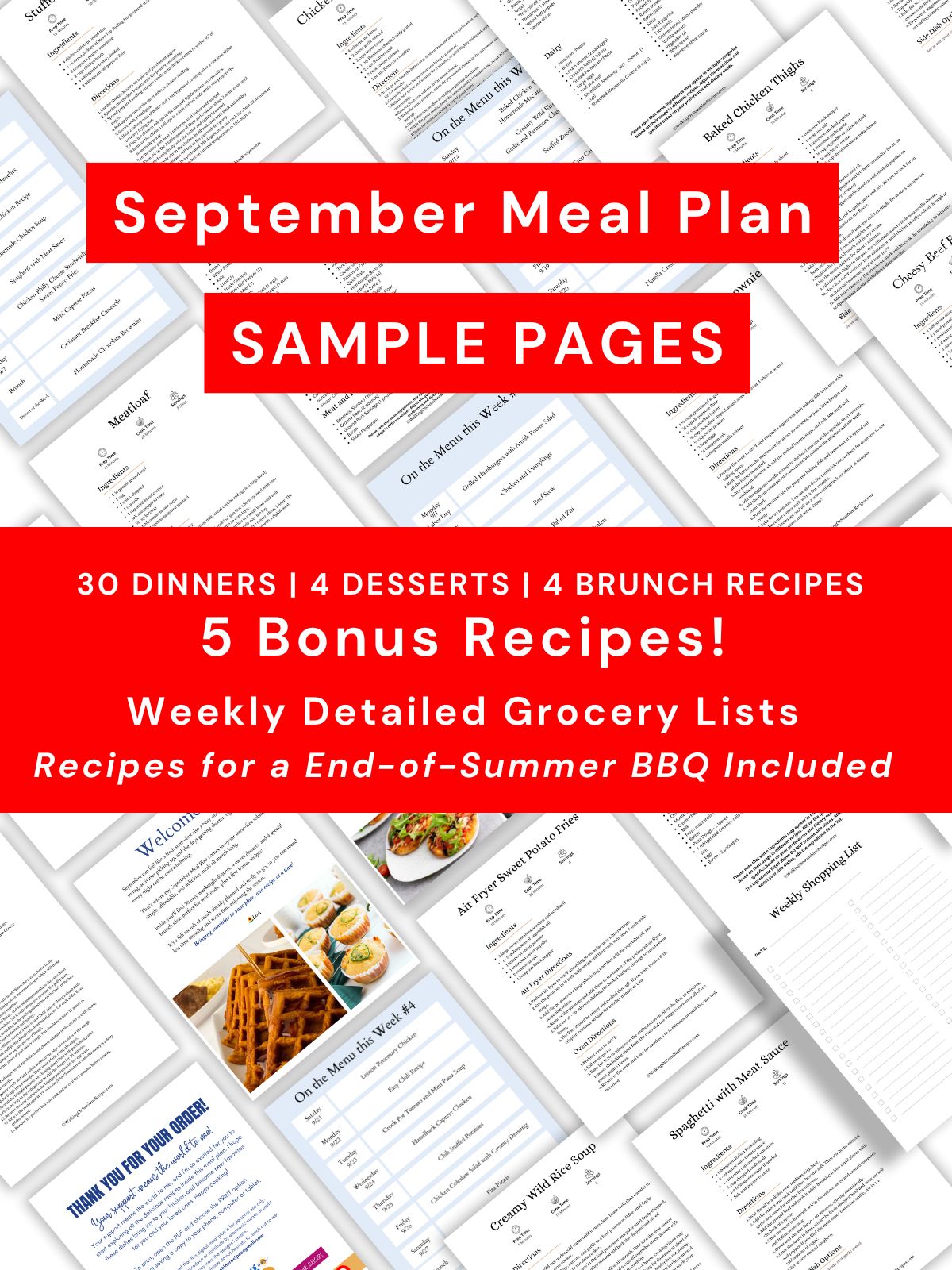Individual pages september meal plan.