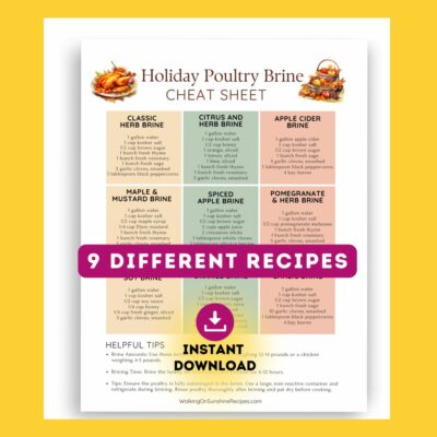 turkey brine cheat sheet.