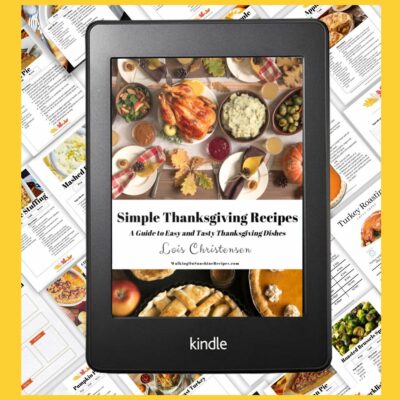 thanksgiving menu featured photo with Kindle.