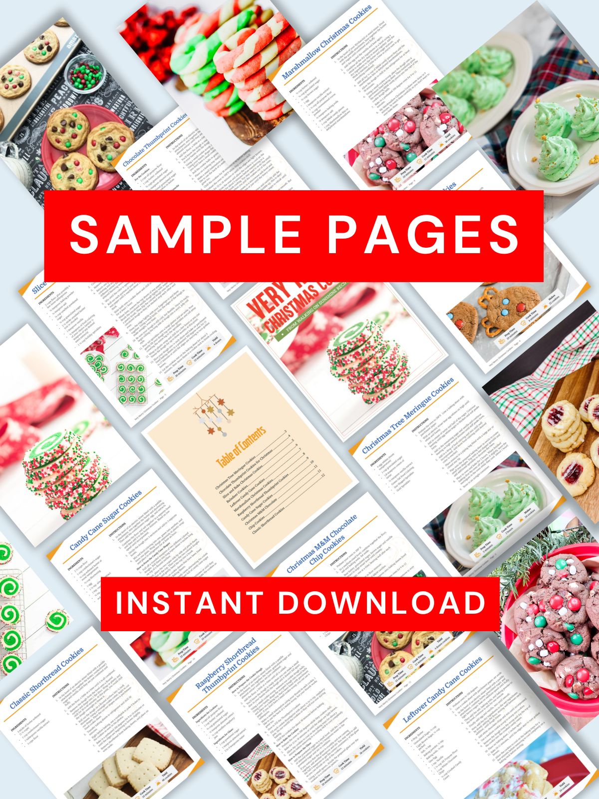 sample pages for Christmas Cookie ebook.
