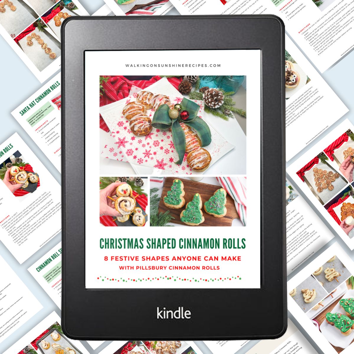 kindle featured photo cinnamon rolls ebook for Christmas.